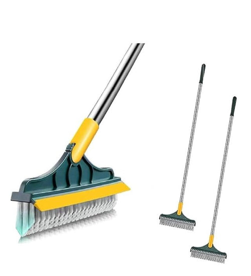 2 in1 Floor Scrub Cleaning Brush Wiper ( Pack of 2) - General Mart