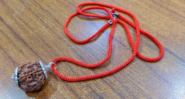 7 Mukhi Rudraksha Silver Capped Pendant - General Mart