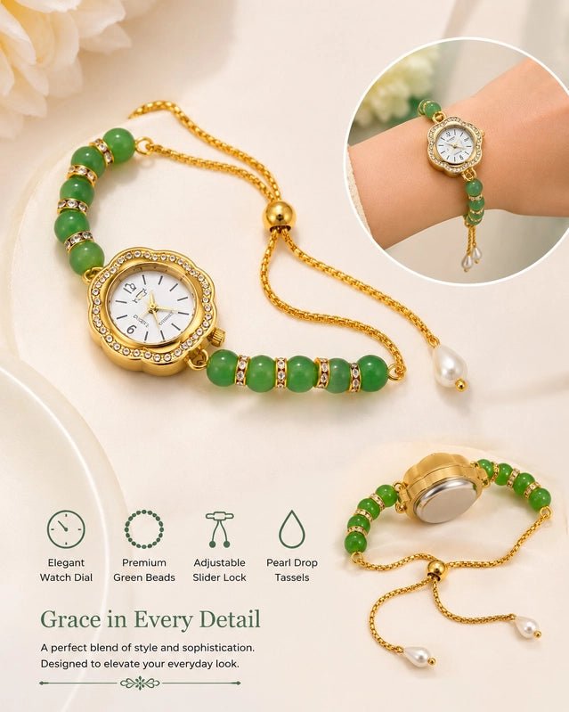 Boho Statement Jewelry Watch - Women Vintage Gold Plated Tassel Bracelet | Ethnic Party Style | Stylish Accessory - General Mart
