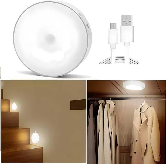 Motion Sensor Light for Home with USB Charging Wireless LED Night Light ( Pack of 2) - General Mart
