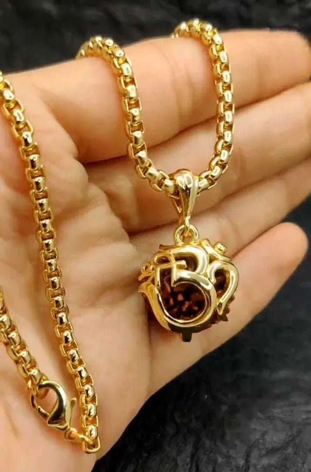 Om Rudraksha Pendant With Chain - General Mart