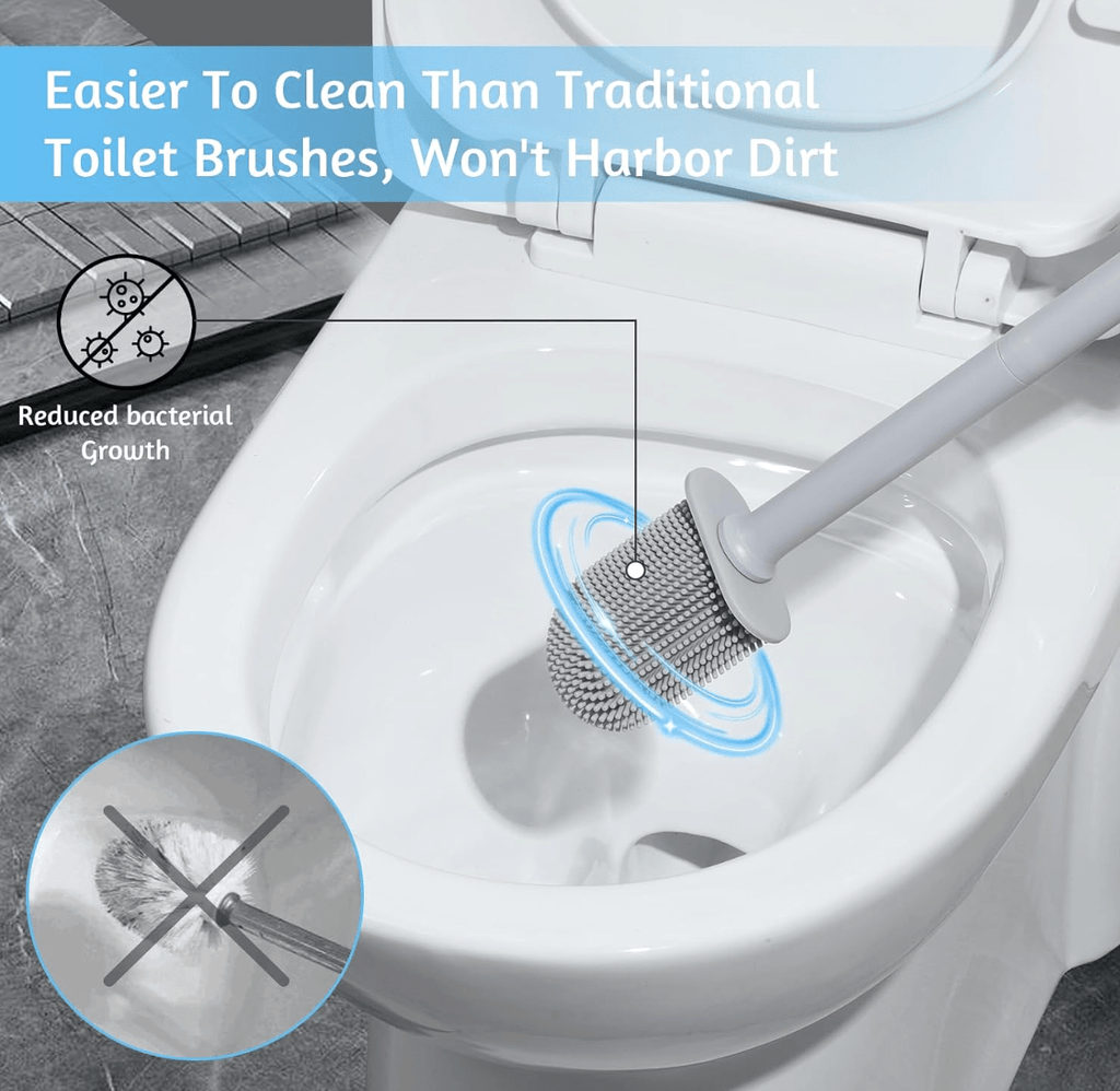 Silicone Toilet Brush with Holder - General Mart