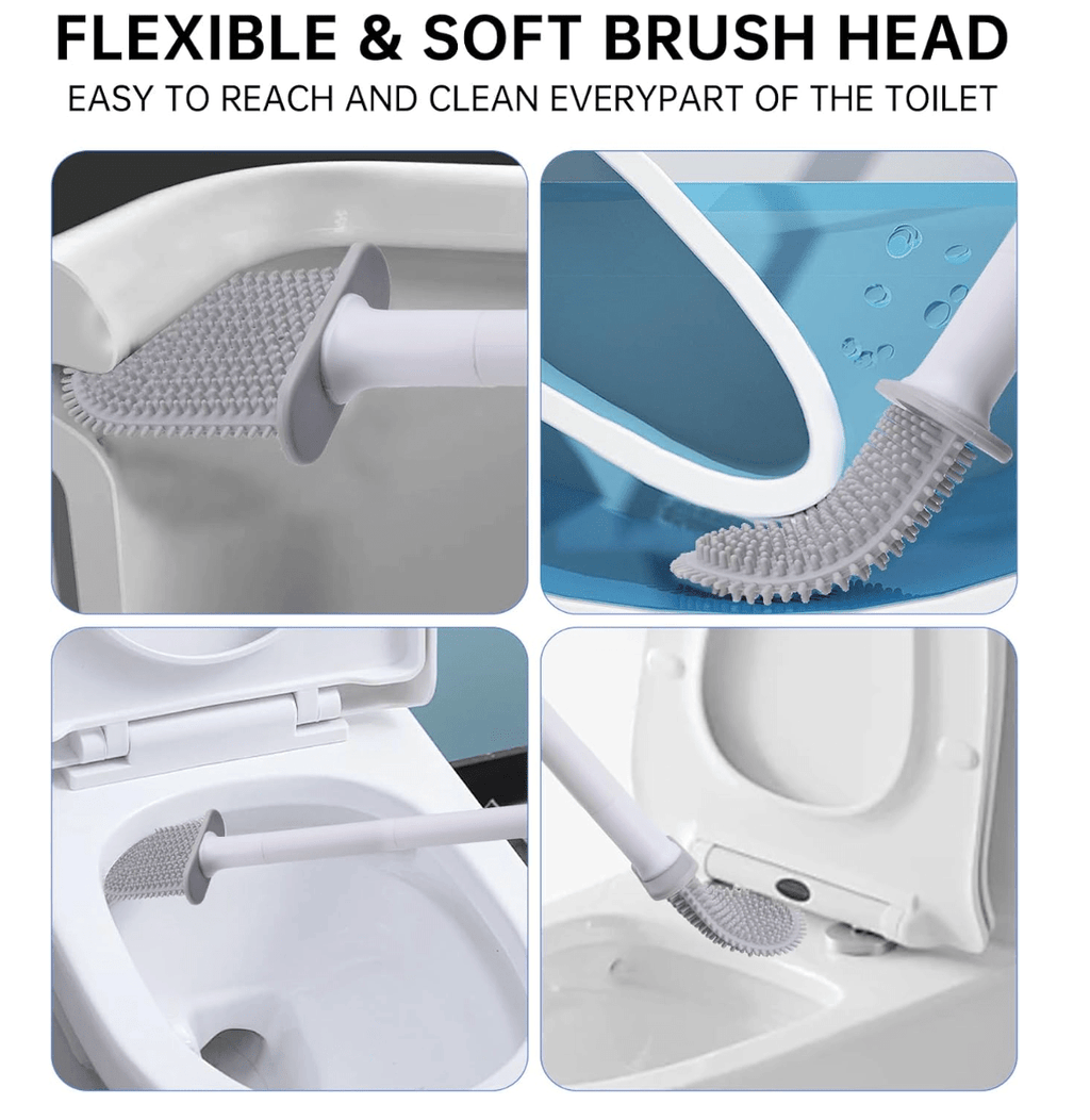 Silicone Toilet Brush with Holder - General Mart