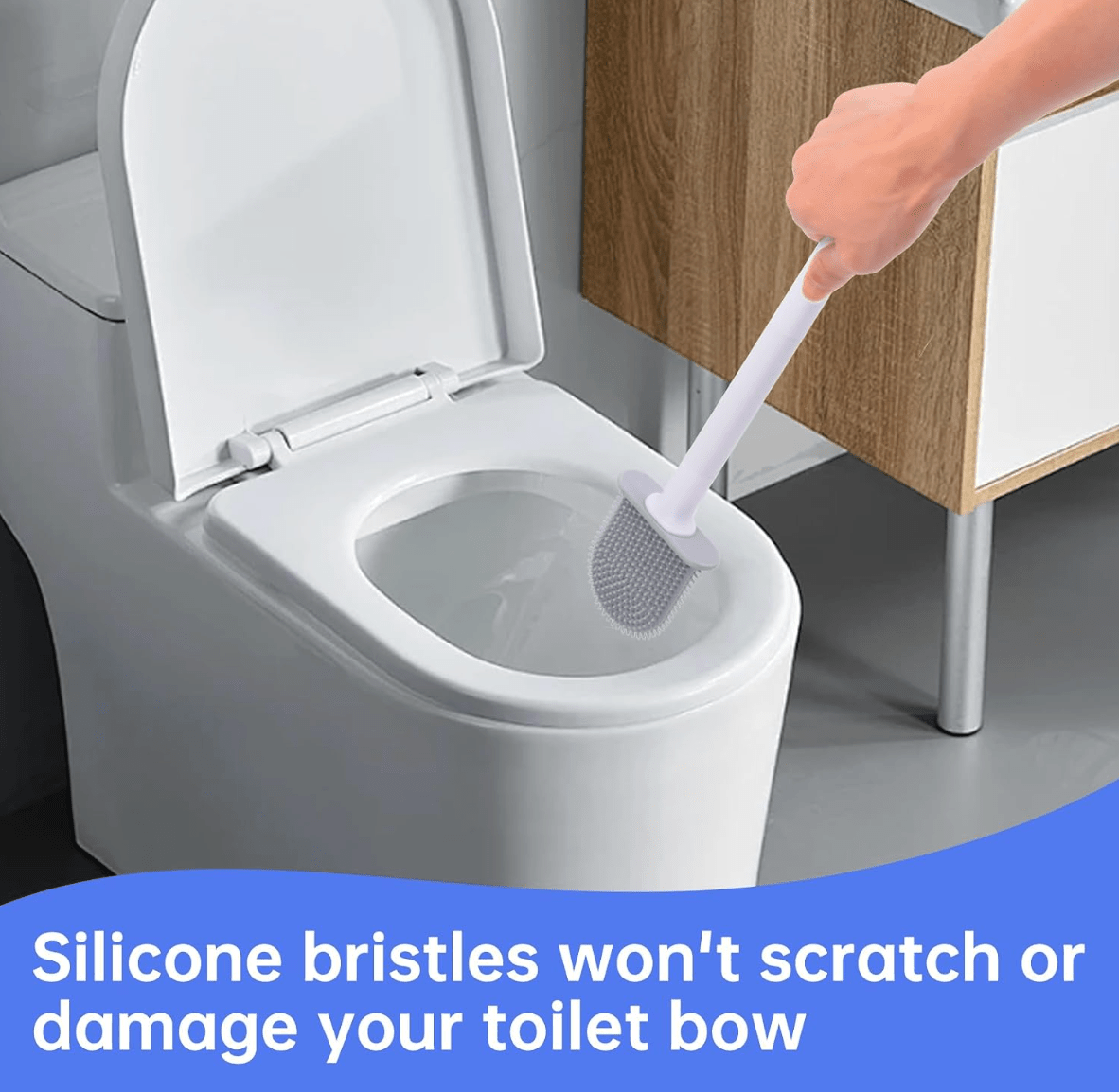 Silicone Toilet Brush with Holder - General Mart