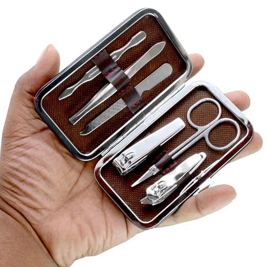 SJ 6 in 1 Nail Art Clipper Pedicure Manicure Tweezer Cutter Earpick Tool Set - 29 - General Mart