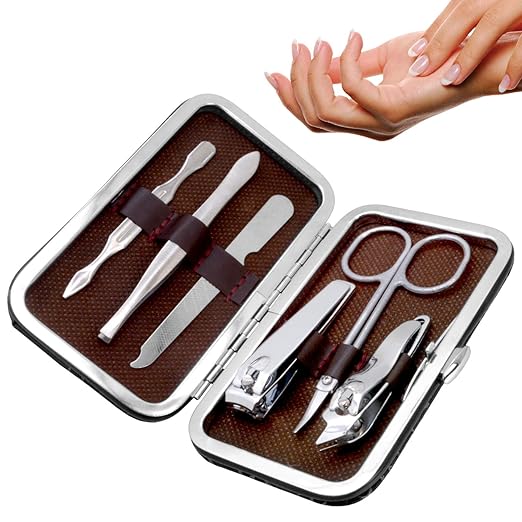 SJ 6 in 1 Nail Art Clipper Pedicure Manicure Tweezer Cutter Earpick Tool Set - 29 - General Mart