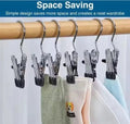 Stainless Steel Hangers with Clips Stylish 10pcs (Pack of 1) - General Mart
