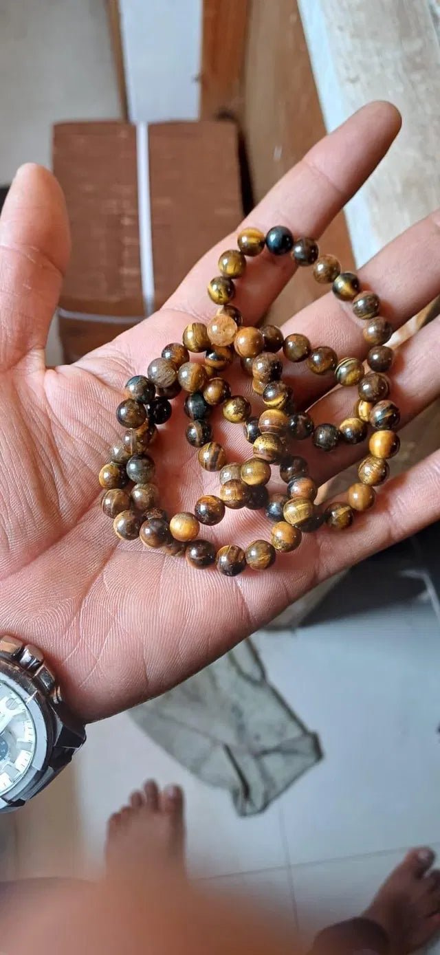 Tiger Eye Yellow Crystal Healing Stone Bracelet - General Mart